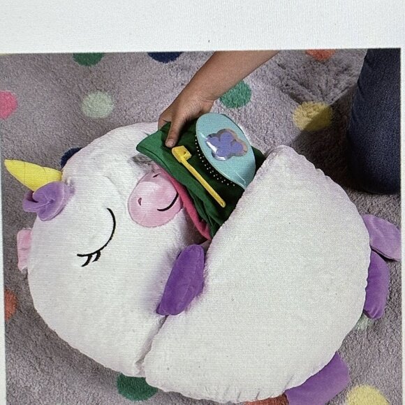 HAPPY NAPPERS Pillow & Sleepy Sack Arianna The Unicorn Sleeping Bag 4 FT. x 6" - Picture 5 of 6